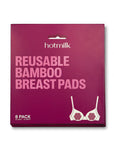 Hotmilk bamboo reusable nursing breast pads – 8 pack, ultra-soft washable pads for breastfeeding mamas