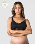 HOTMILK ELEVATE COTTON BLACK MULTIFIT NURSING MATERNITY BRA - WIREFREE