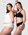 MY NECESSITY SEAMLESS BLACK & IVORY BIKINI BRIEF - 2 PK