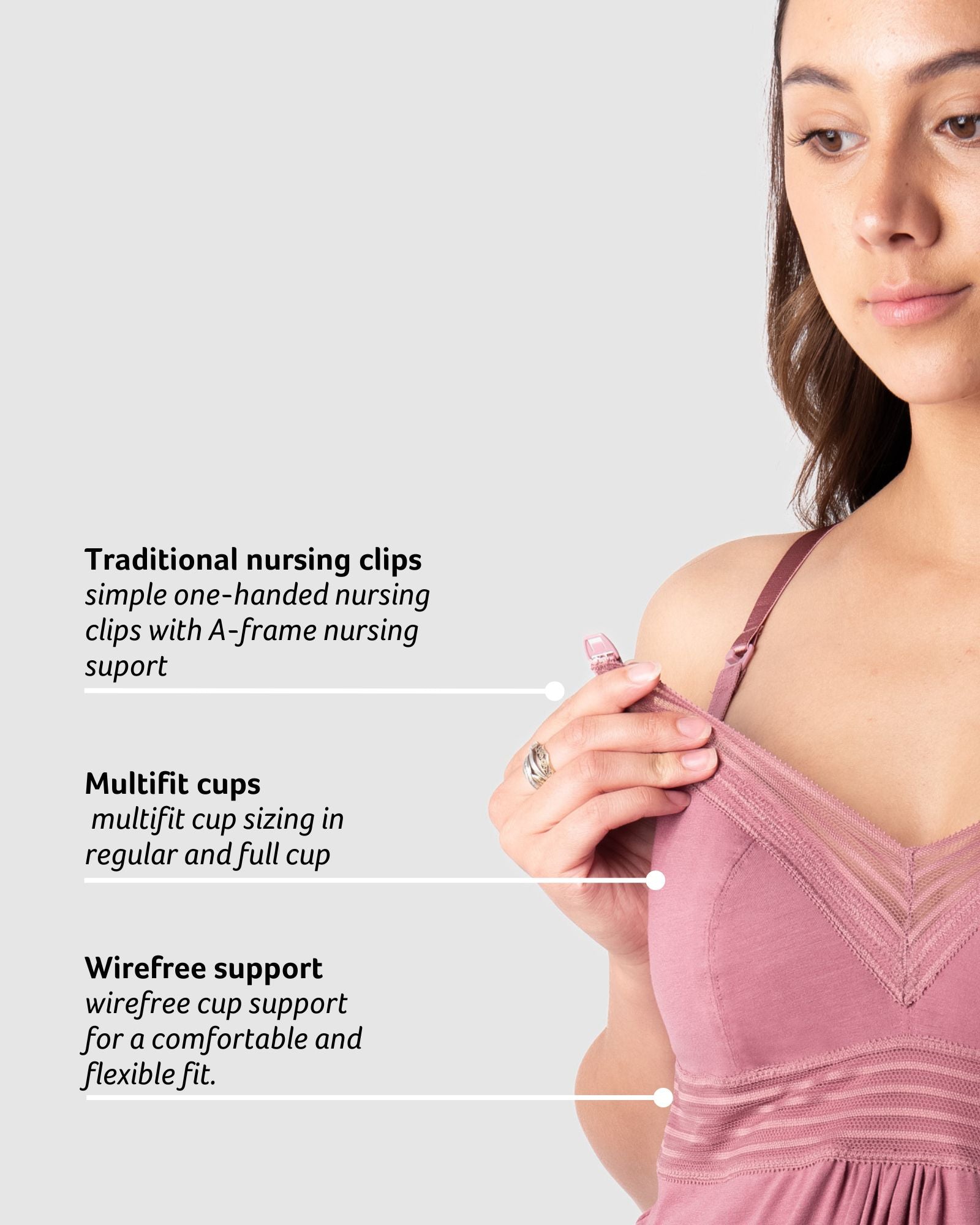 Dream Nursing Nightie - Antique Rose