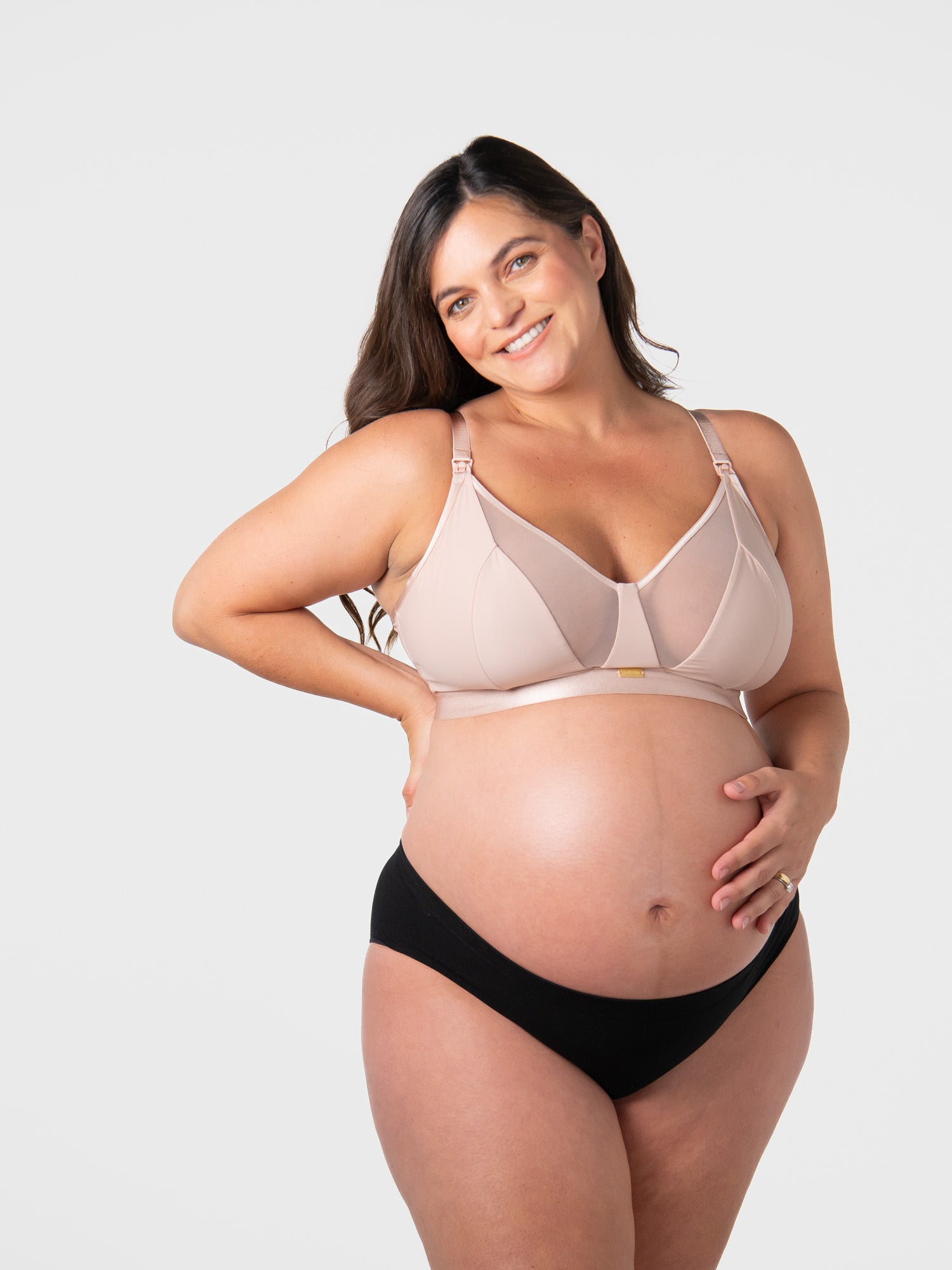 Flawless Full Cup Plunge Nursing Bra - Cashmere