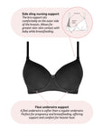 Technical features of Forever Yours Flexiwire Contour Nursing Bra in Black