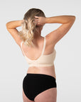 Hotmilk My Everyday FlexFit Nursing Bra in Latte Busty – three-quarter view, seamless nursing bra for larger busts
