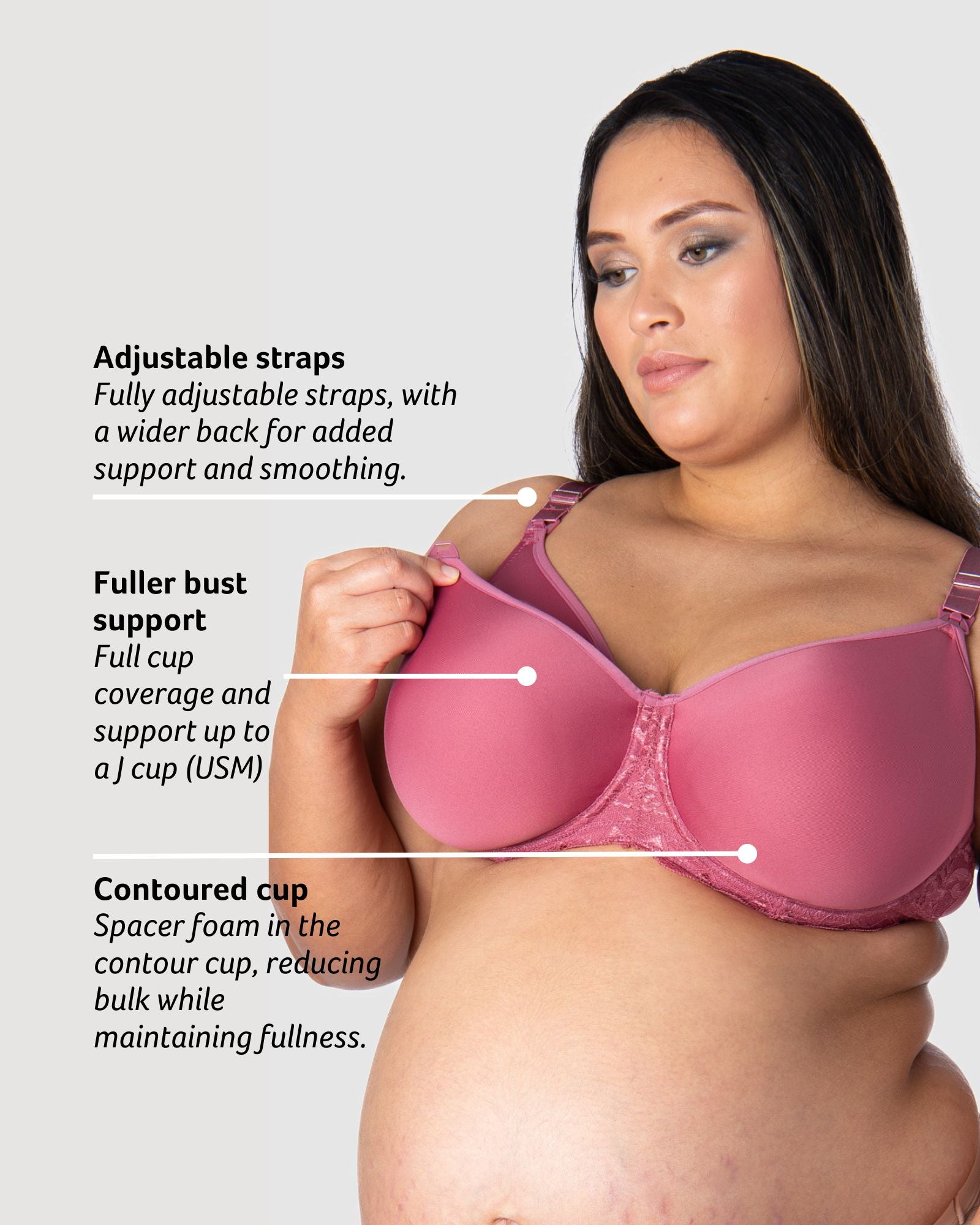 Obsession T-Shirt Nursing Bra - Rose
