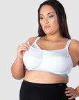 HOTMILK REACTIVATE SPORTS WHITE NURSING MATERNITY BRA - FLEXI UNDERWIRE