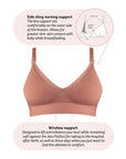 Technical details of Close up of Caress Bamboo Nursing Bra - Sienna Busty