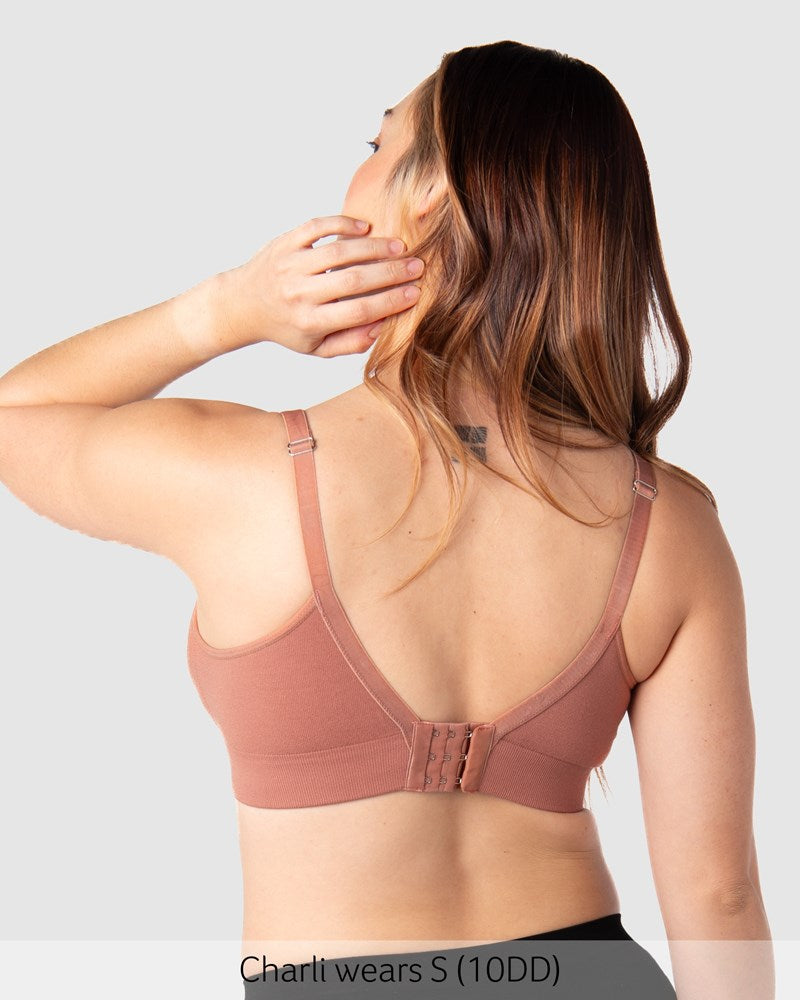 Back of Caress Bamboo Nursing Bra - Sienna