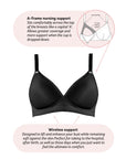 Technical features of Ambition T-shirt Contour Nursing Bra in Black
