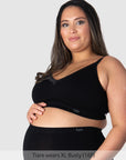 Caress Bamboo Nursing Bra - Black Busty