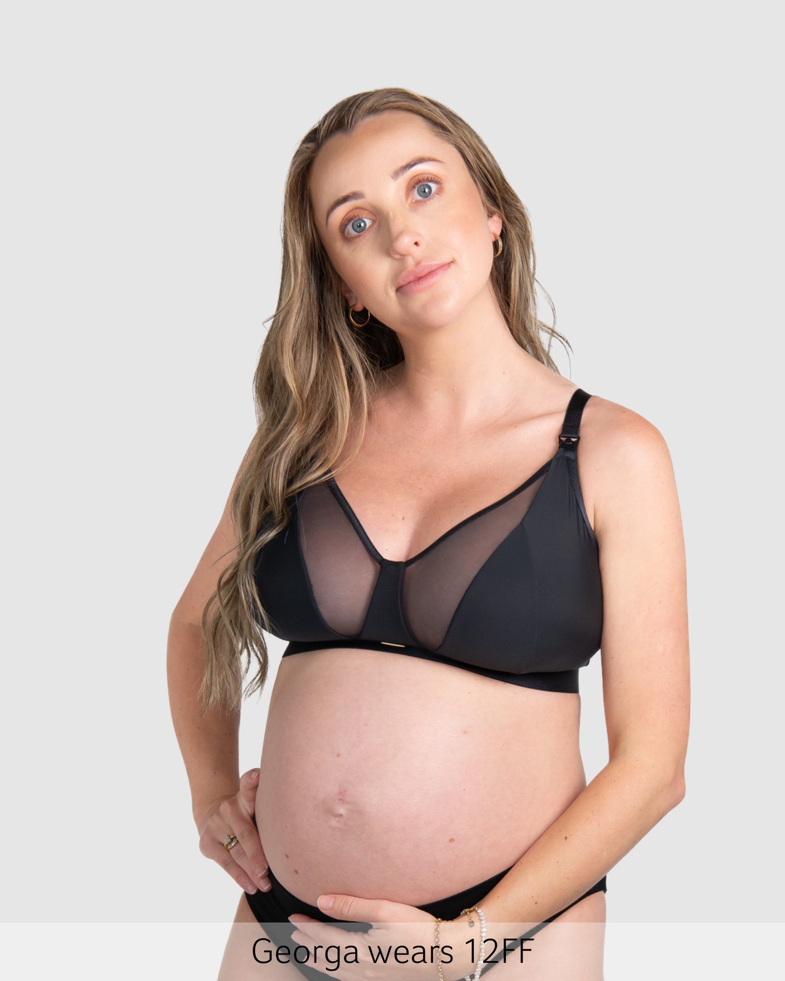 Flawless Sheer Nursing Bra - Black Busty