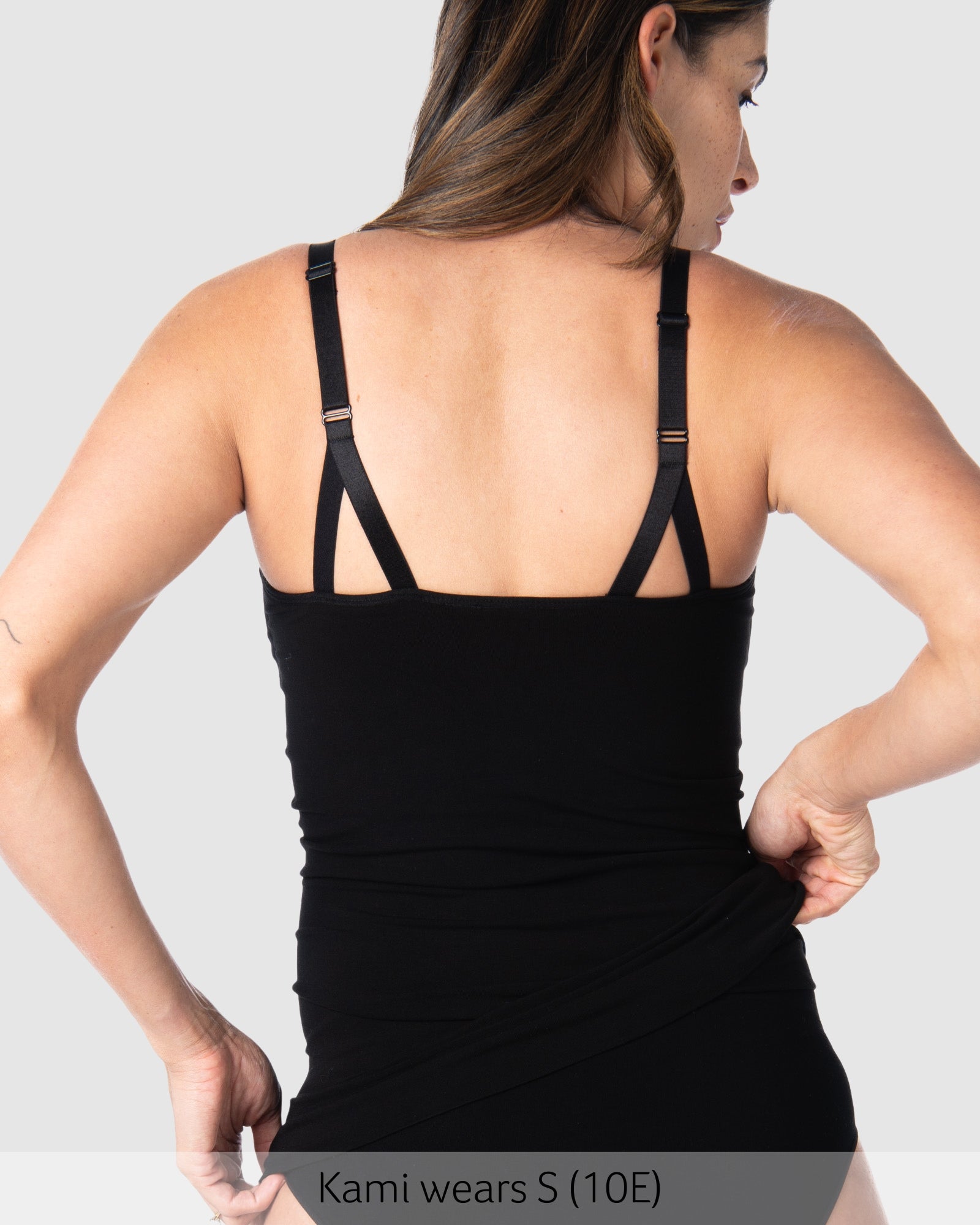 Back of My Necessity Nursing Cami Top in Black