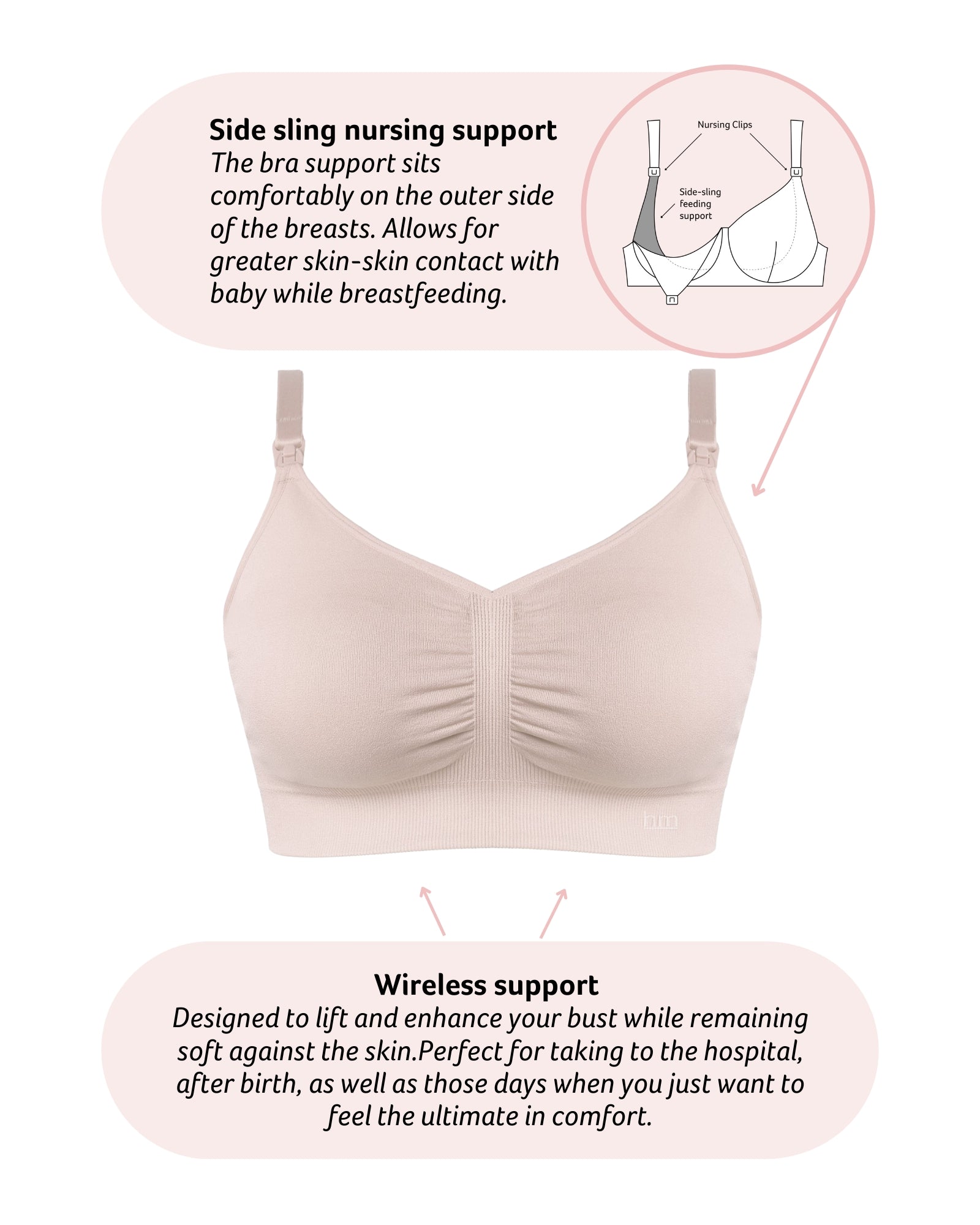 My Necessity Seamless Nursing Bra - Ballet Pink
