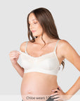 Nursing clip on Show Off Wirefree Nursing Bra - Ivory