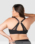 Racerback on Temptation Lace Nursing Bra - Black