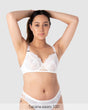 True Luxe Lace Nursing Bra - White