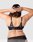 Back of Warrior 2.0 Multifit Nursing Bra - Black