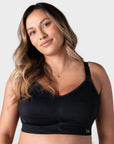 Hotmilk My Everyday FlexFit Nursing Bra in Black Busty – back view, supportive breastfeeding bra for larger busts