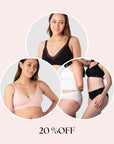 Nursing Bra Must Haves - 2 Pack with Briefs - Regular Cup