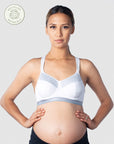 HOTMILK REACTIVATE SPORTS WHITE NURSING MATERNITY BRA - FLEXI UNDERWIRE