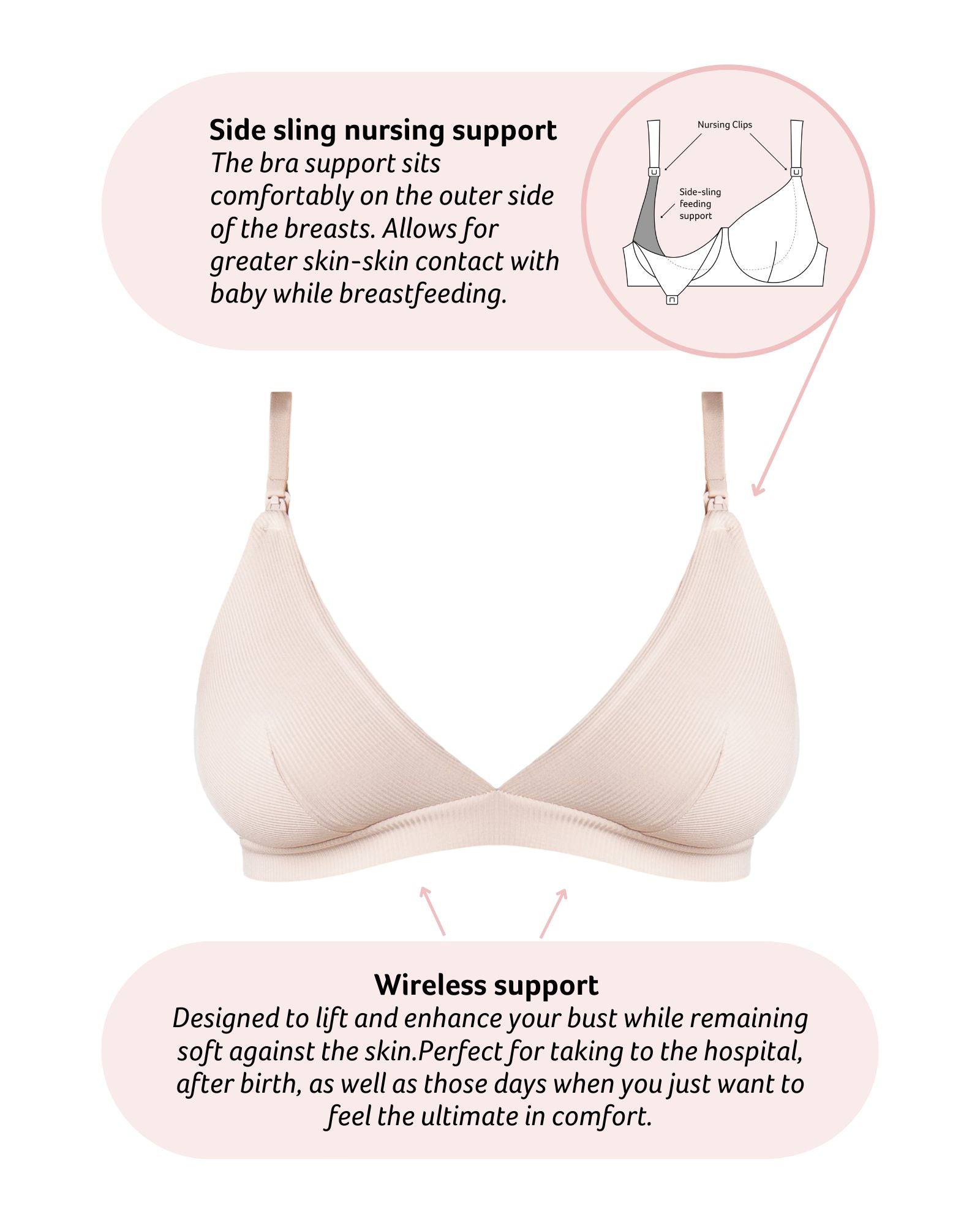 Solace Triangle Nursing Bra - Oat