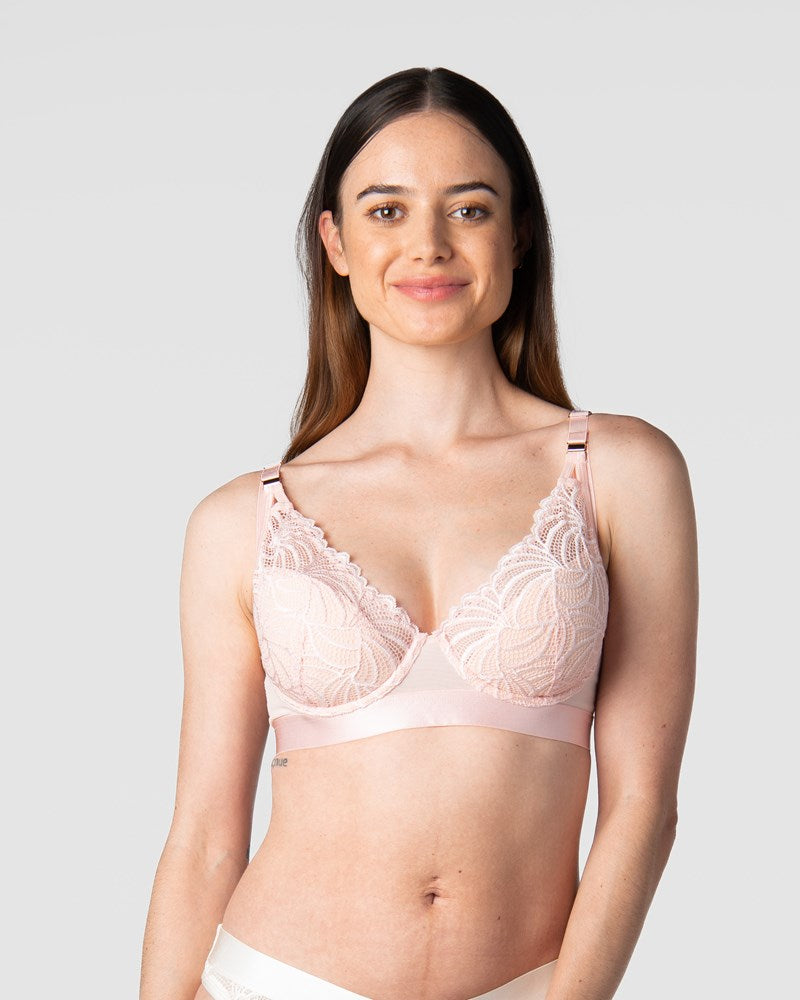 HOTMILK WARRIOR PLUNGE LOTUS CONTOUR NURSING MATERNITY BRA - FLEXI UNDERWIRE