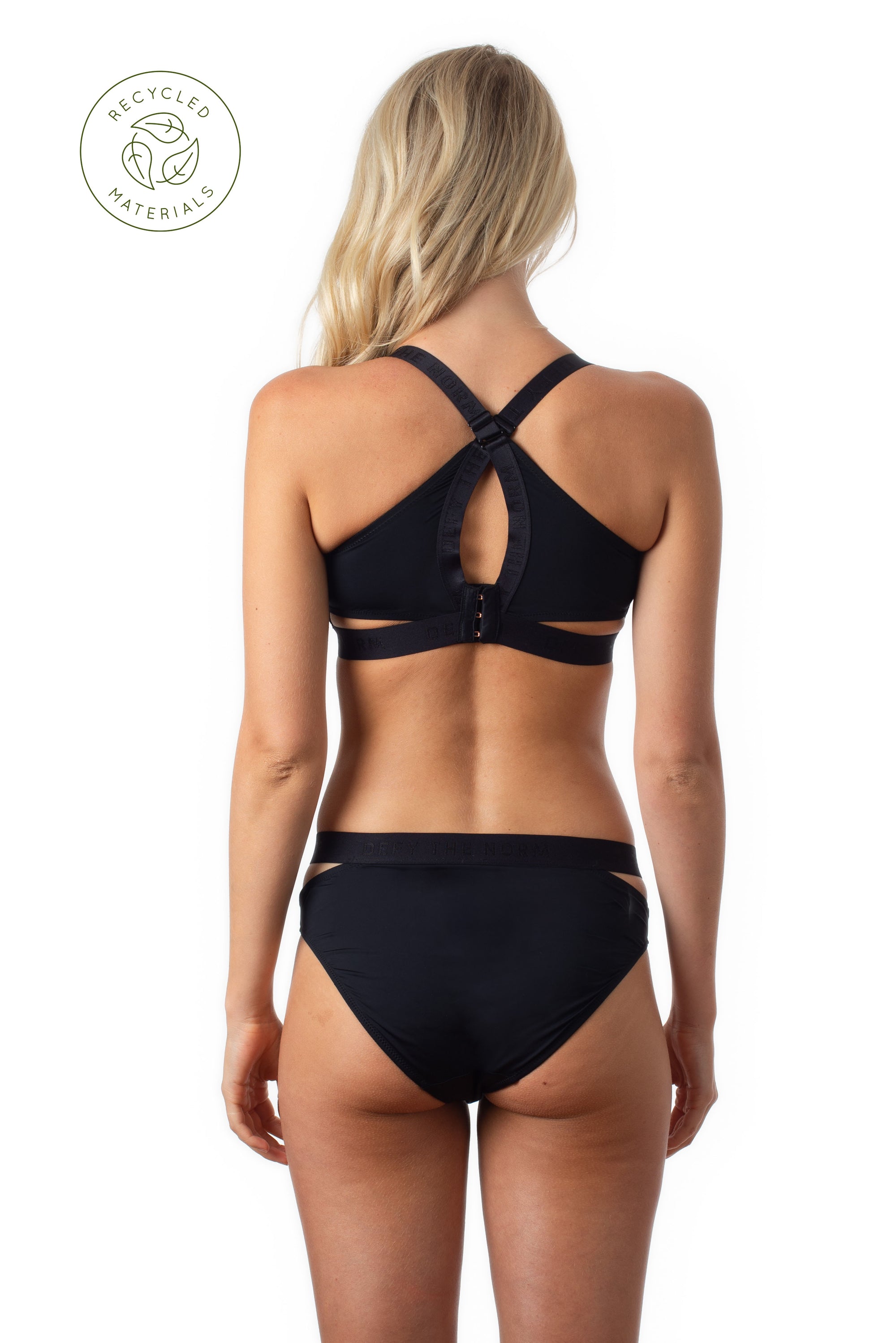 DEFY CROP BLACK MULTIFIT NURSING BRA - WIREFREE