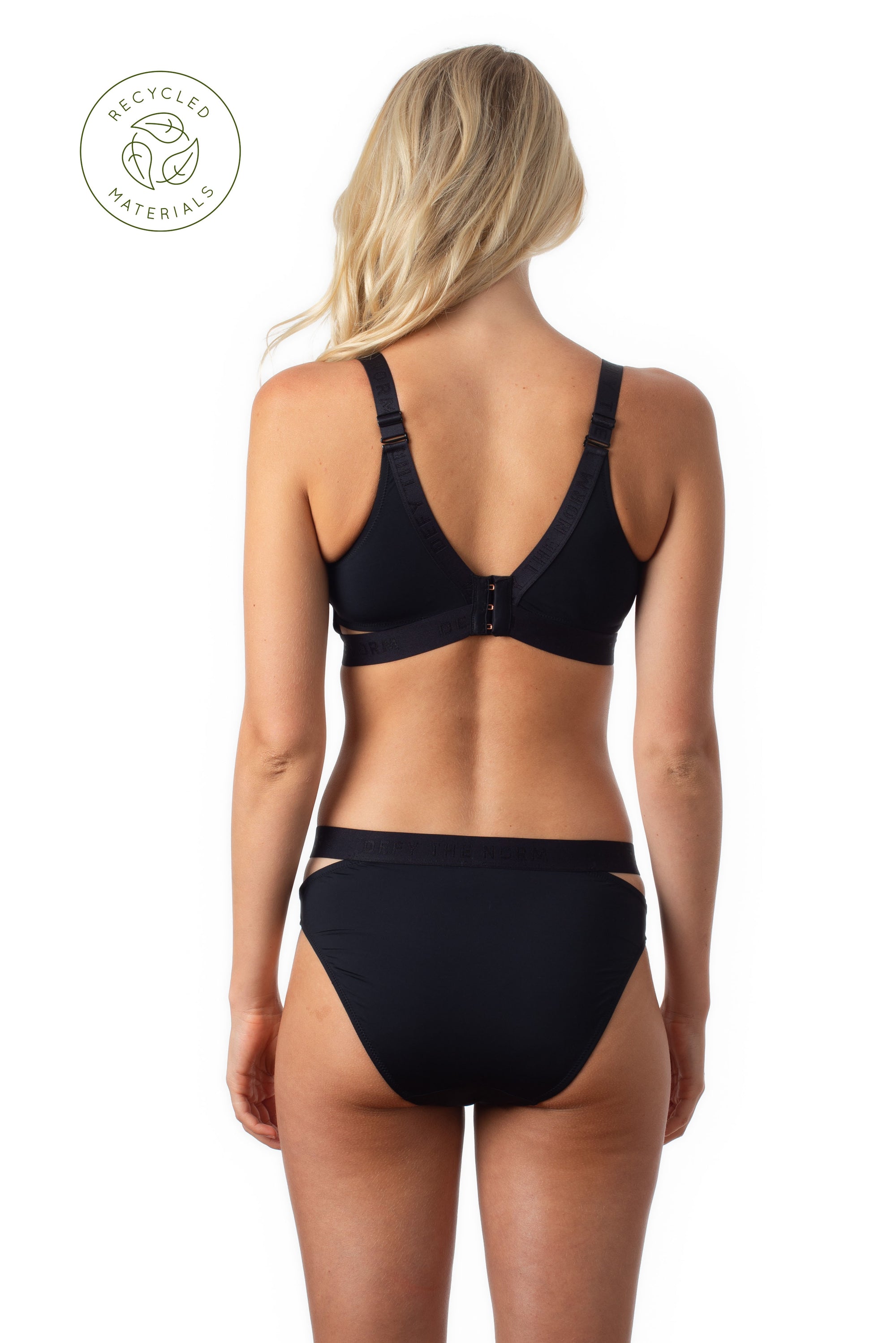 DEFY CROP BLACK MULTIFIT NURSING BRA - WIREFREE
