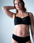 Luxe Wirefree Full Cup Bra - Black