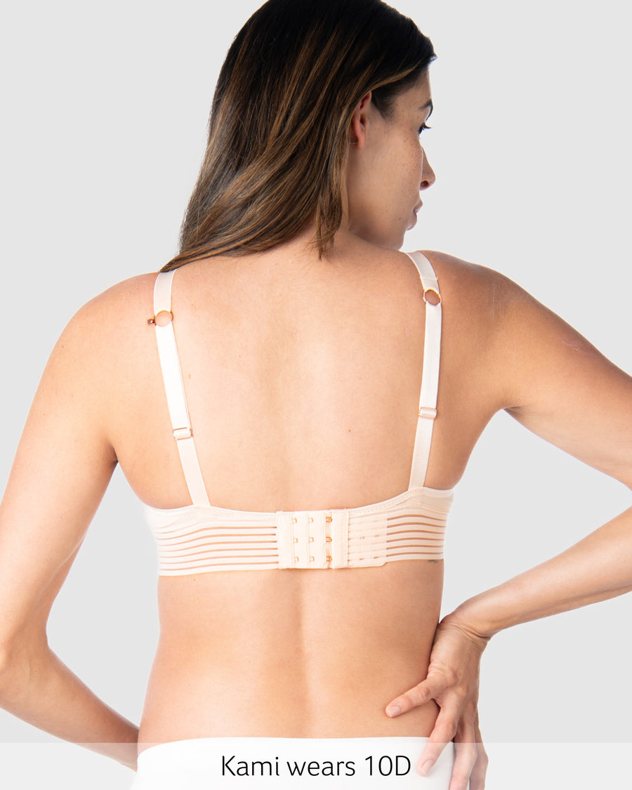 Back of Ambition T-shirt Wirefree Contour Nursing Bra in Shell