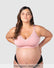 Hotmilk Caress FlexFit Nursing Bra in Petal Pink Busty – front view, bamboo wirefree nursing bra for fuller busts