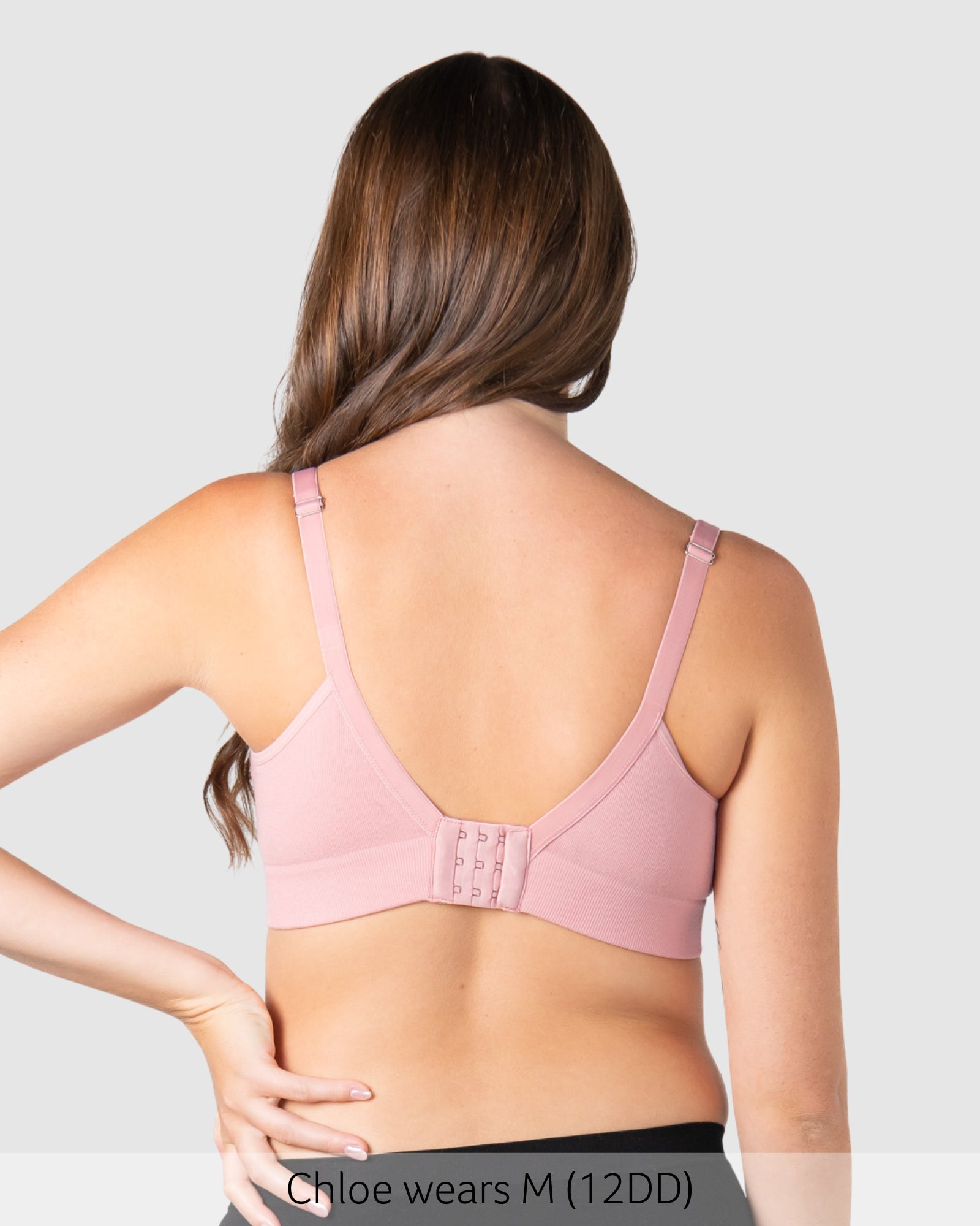 Pregnant woman wearing a hotmilk caress nursing bra by hotmilk