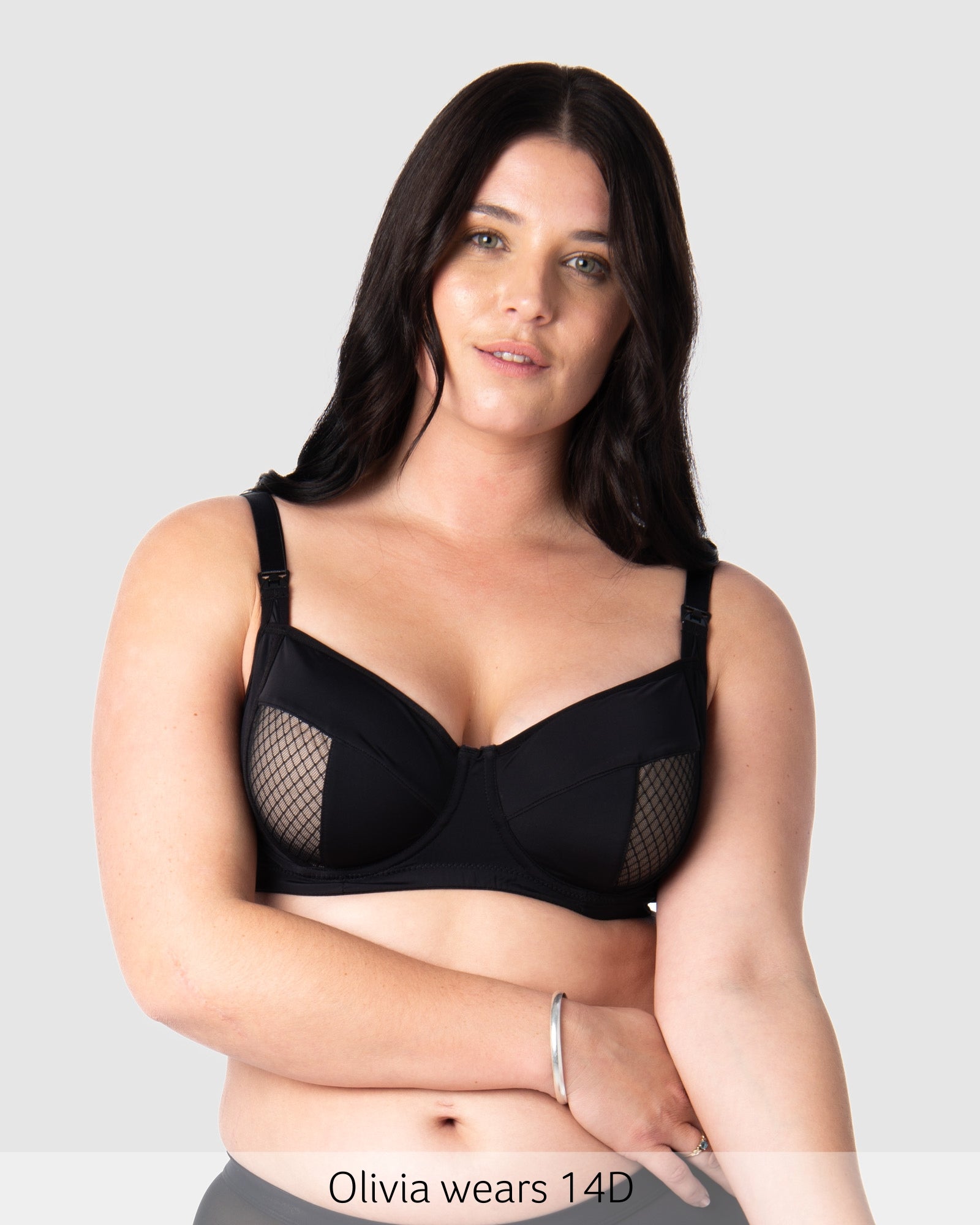 Enlighten Nursing bra with Flexi Underwire in Black 