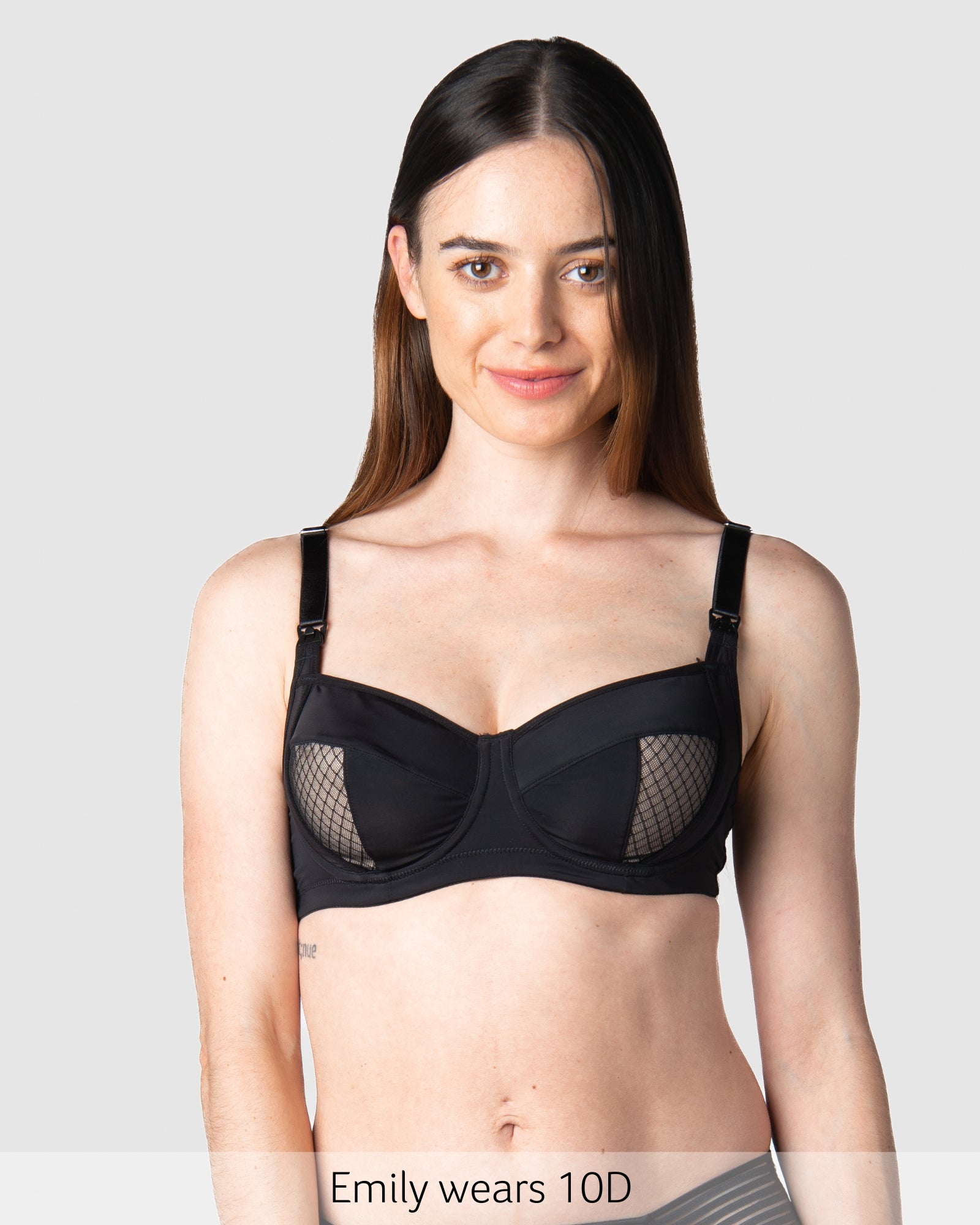 Enlighten Nursing bra with Flexi Underwire in Black 