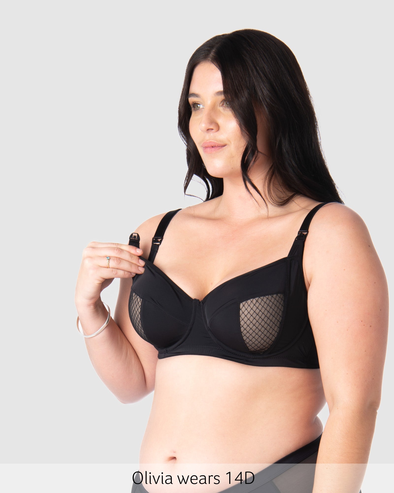 Nursing bra of Enlighten Nursing Bra with Flexi Underwire in Black 