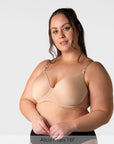 Forever New T-Shirt Nursing Bra in Frappe — smooth contour nursing bra with flexiwire — Hotmilk Lingerie