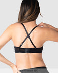 Shoulder Straps worn racerback on Forever Yours Flexiwire Contour Nursing Bra in Black