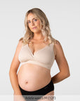 Hotmilk My Comfort FlexFit Bra in Oat – front view, soft everyday wirefree bra for all-day comfort