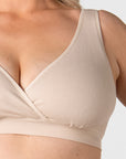 Hotmilk My Comfort FlexFit Bra in Oat – lifestyle shot, versatile wirefree bra for every stage of life