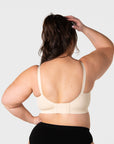 Hotmilk My Everyday FlexFit Nursing Bra in Latte Busty – close up of cups, everyday breastfeeding bra for F–J cup