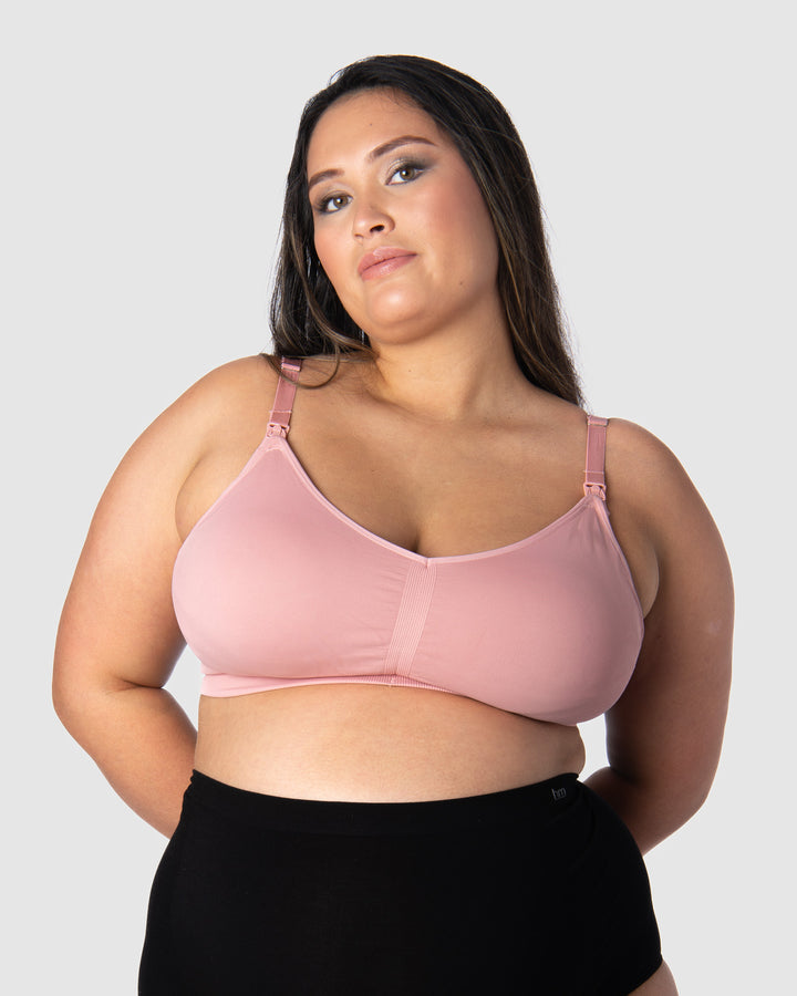 HOTMILK NZ MY NECESSITY BLUSH MULTIFIT FULL CUP MATERNITY AND NURSING BRA - WIREFREE