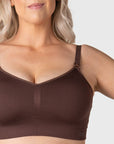 Hotmilk My Necessity 2.0 FlexFit Nursing Bra in Chocolate Busty – back view, supportive nursing bra with extra internal support for fuller busts