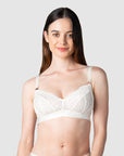 Meet Emily, a proud mama of 1, embracing the Warrior Soft Cup Ivory wirefree nursing and maternity bra. Engineered with multifit cups to accommodate the changing contours of the body during maternity and postpartum, this Hotmilk Lingerie NZ creation draws on over 18 years of expertise. Experience the perfect blend of comfort and support tailored to enrich your breastfeeding journey