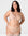 Model wearing the Hotmilk Flawless Plunge Wirefree Nursing Bra in Cashmere with matching briefs – full body front view showing sheer plunge neckline, three-piece cup construction, and gold Hotmilk hardware