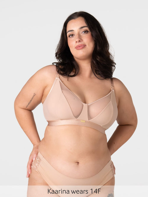 Flawless Full Cup Plunge Nursing Bra - Cashmere