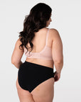 Hotmilk My Everyday FlexFit Nursing Bra in Dusky Pink – back view showing 6-hook 4-row wide closure and double-layer smoothing panel