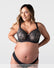 Hotmilk Temptation Full Cup Nursing Bra in Black – front view, lace maternity and breastfeeding bra with flexi underwire