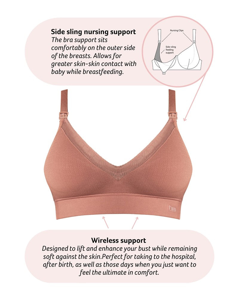 Technical details of Close up of Caress Bamboo Nursing Bra - Sienna Busty