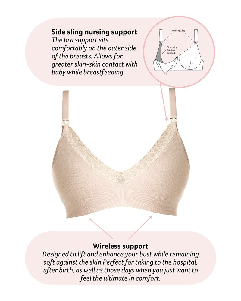 Technical features Caress Bamboo Nursing Bra - Oat Busty