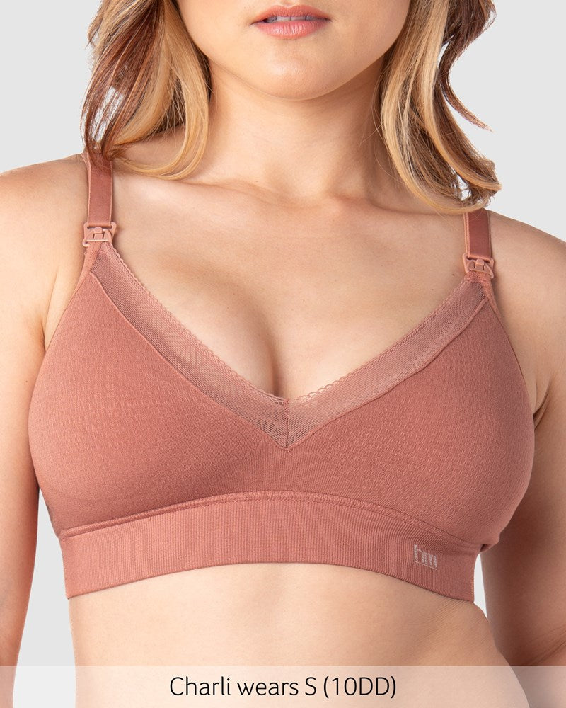 Close up of Caress Bamboo Nursing Bra - Sienna