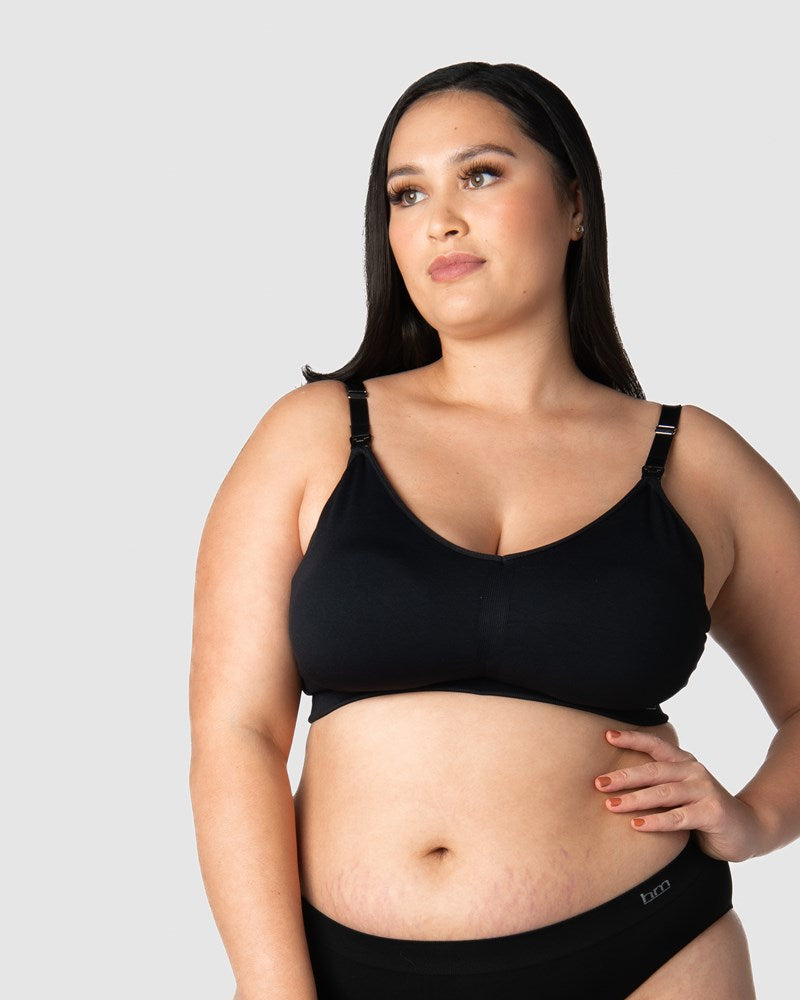 My Necessity Wirefree Nursing Bra - Black Busty